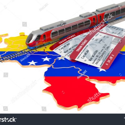 베네수엘라 기차 지도 티켓 국기