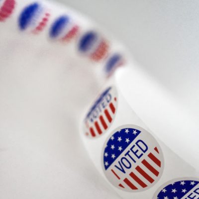 스티커 선거 투표 원형 성조기 미국