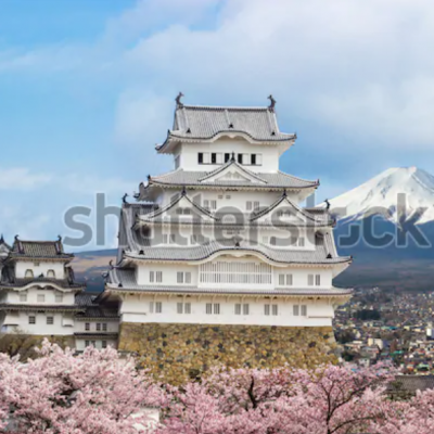 성 돌담 일본 건축물 산