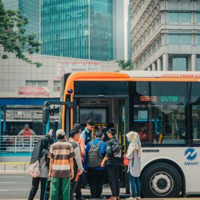 버스, 사람들, 관광버스