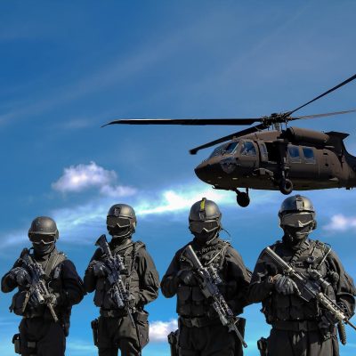경찰 헬리콥터 군대 훈련