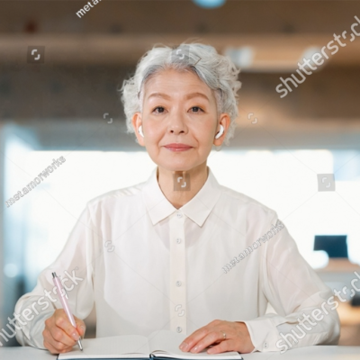 노인 공부 정면 사람 여성