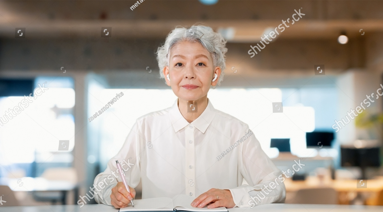노인 공부 정면 사람 여성
