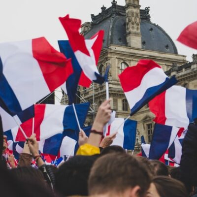 프랑스 시위 행진 깃발