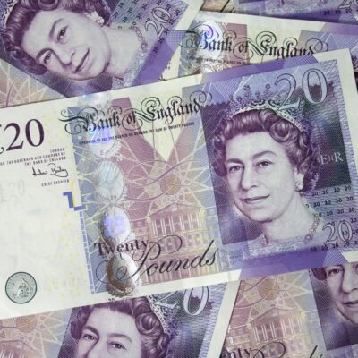 영국 지폐 현금 화폐